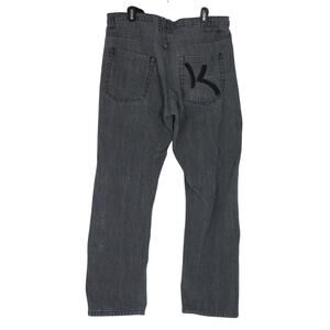 Vintage Karl Kani Grey Embroidered Skater Baggy Hip Hop Jeans 38/34 tupac